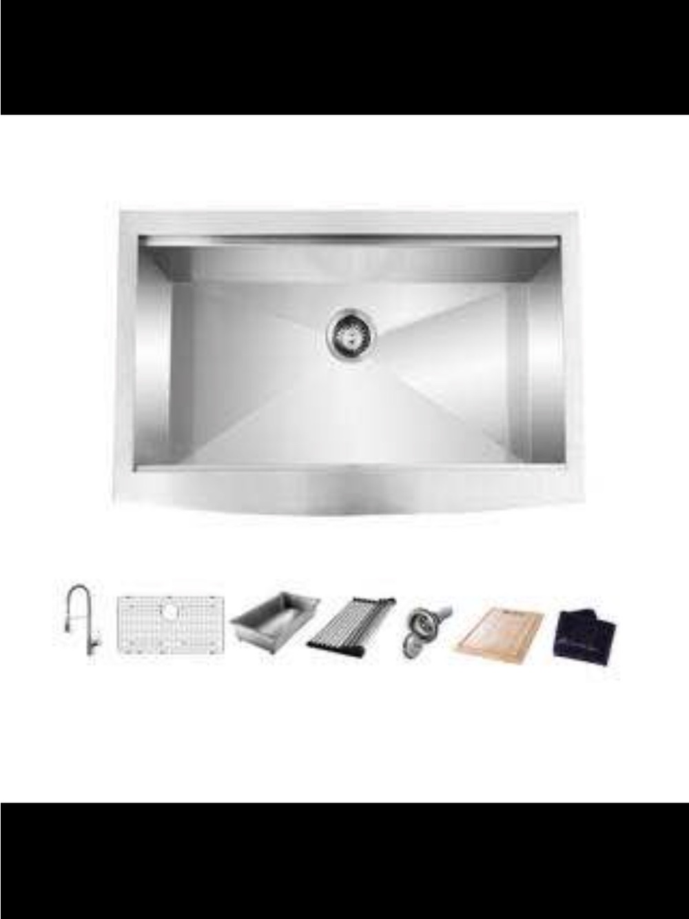 Farmhouse Sink with Accessories and Faucet